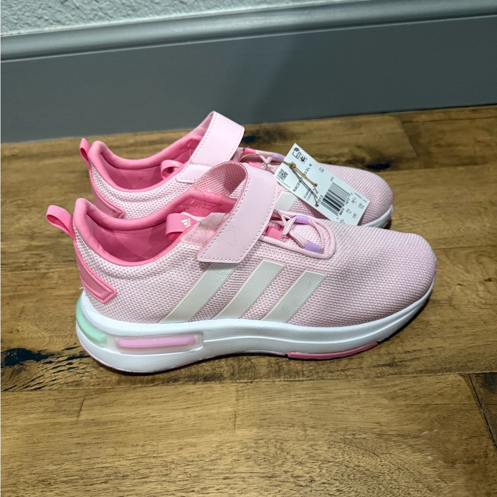 Adidas Kids Light Pink Sneakers - Picture 3 of 4